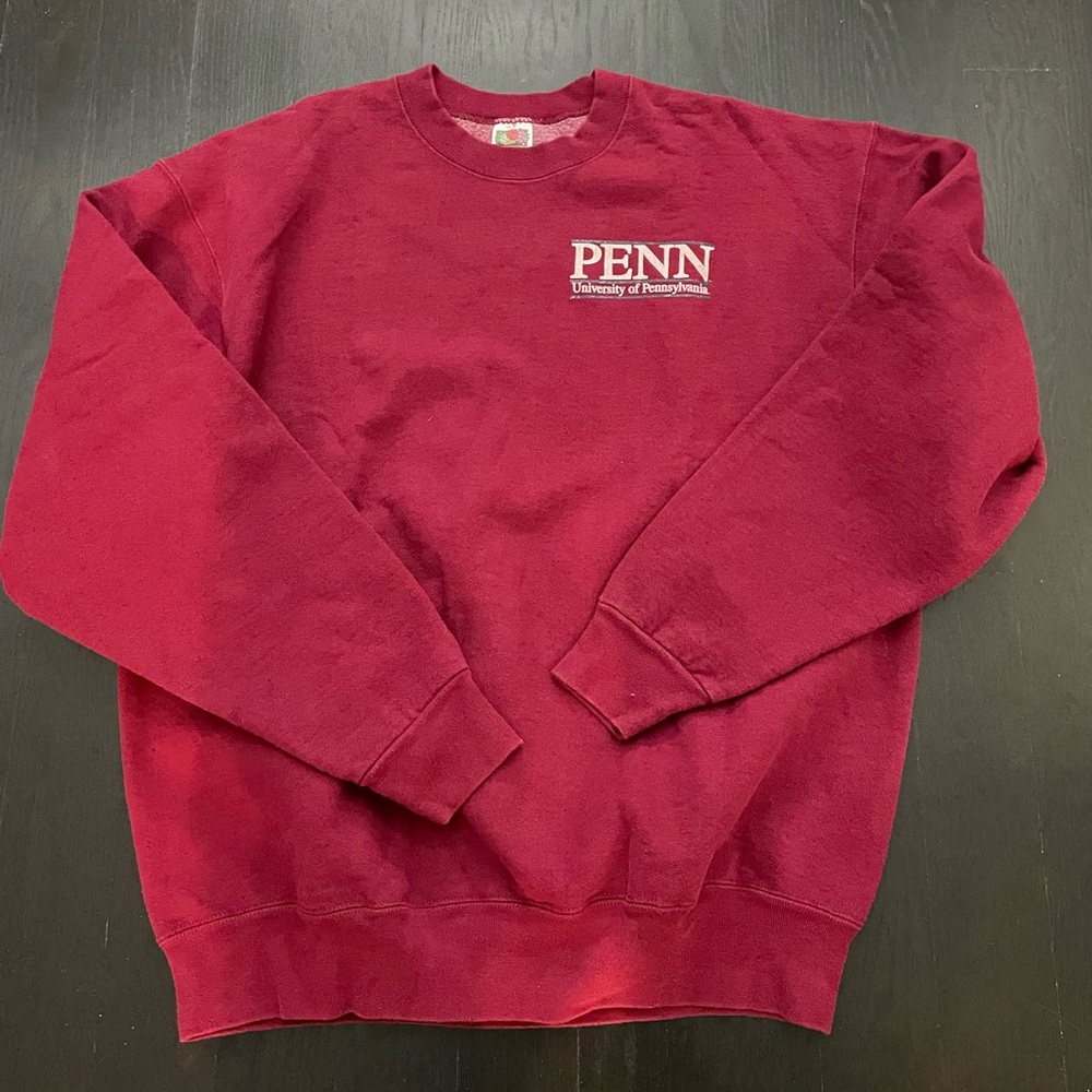 Vintage U Penn crewneck sweatshirt - wine / burgundy color